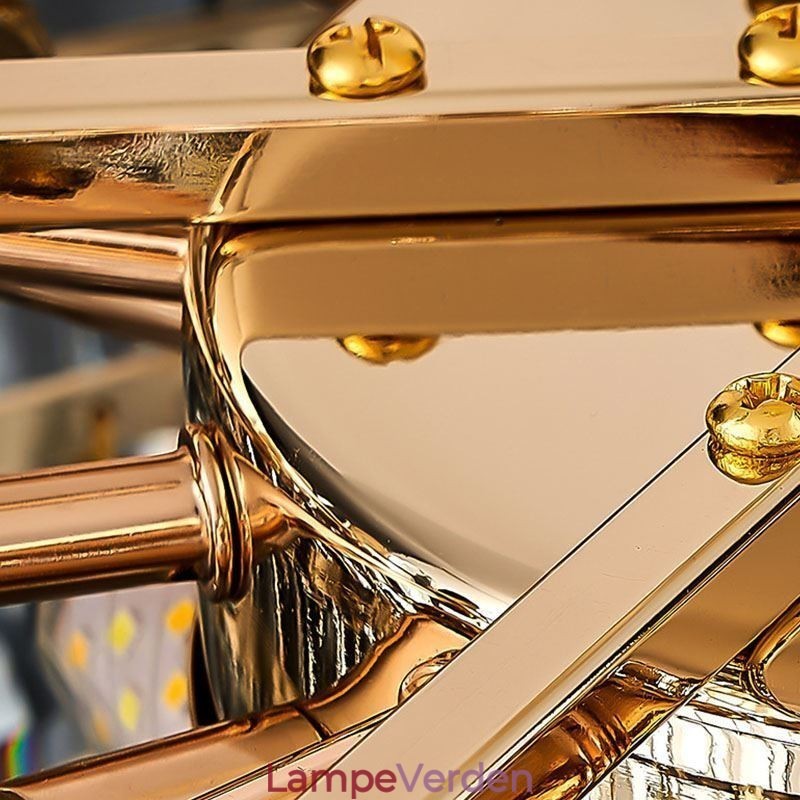 Krystal Flush Mount Rund Krystal Dekoration Loftslys Crystal Shell Lampeskærm