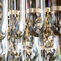 Krystal Flush Mount Rund Krystal Dekoration Loftslys Crystal Shell Lampeskærm