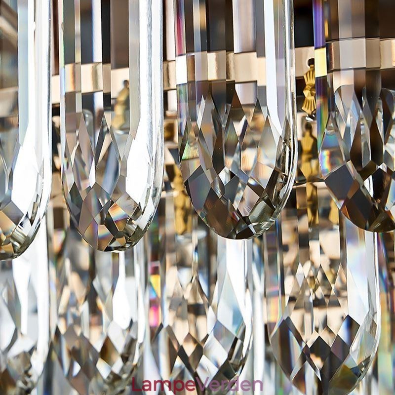 Krystal Flush Mount Rund Krystal Dekoration Loftslys Crystal Shell Lampeskærm
