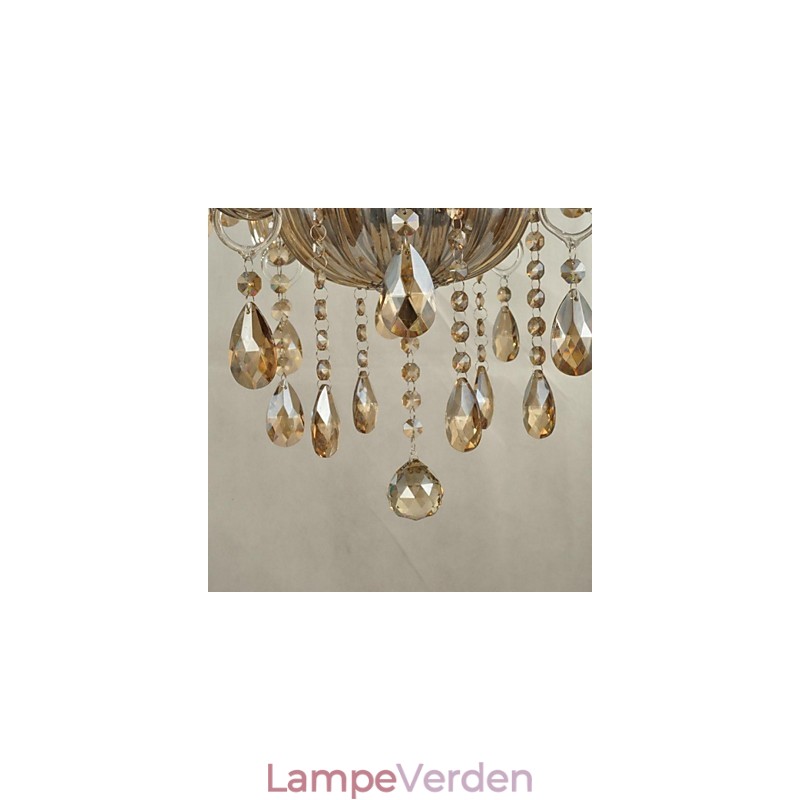 Moderne moderne lysekrone i krystalglas