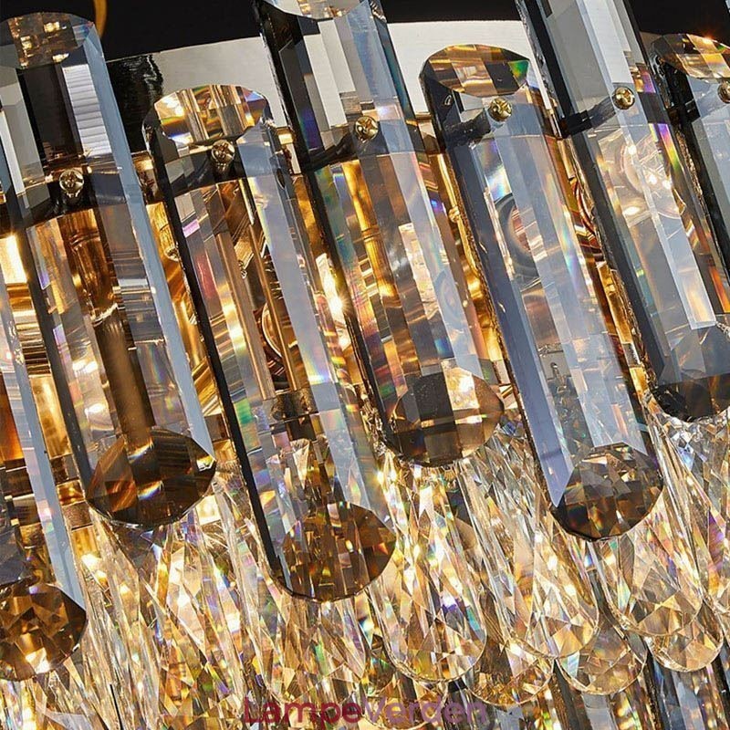 Krystal Flush Mount Simple Modern Rund Loftslampe Spiselys