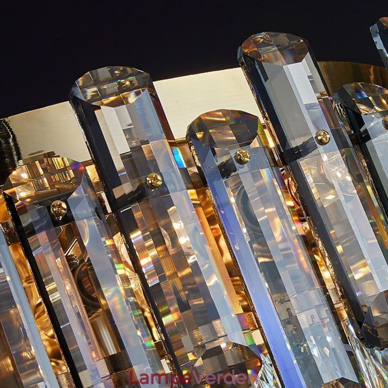 Krystal Flush Mount Simple Modern Rund Loftslampe Spiselys