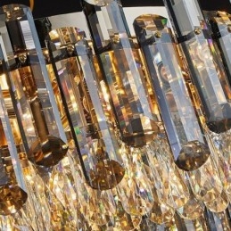 Krystal loftslampe Enkelt moderne rundt flush-mount dekorativt lys
