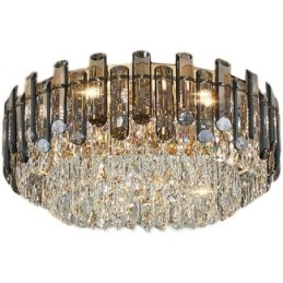 Krystal loftslampe Enkelt moderne rundt flush-mount dekorativt lys