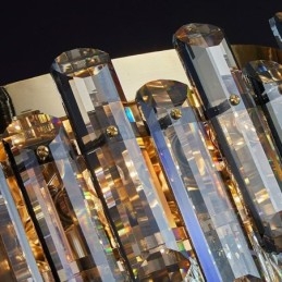 Krystal loftslampe Enkelt moderne rundt flush-mount dekorativt lys