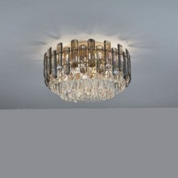 Krystal loftslampe Enkelt moderne rundt flush-mount dekorativt lys