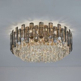 Krystal loftslampe Enkelt moderne rundt flush-mount dekorativt lys