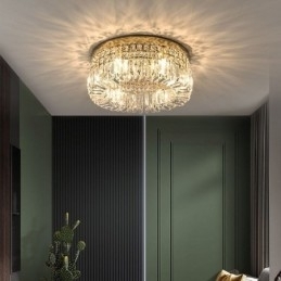 Moderne Elegant Loftslampe Flush Mount Crystal Loftslampe