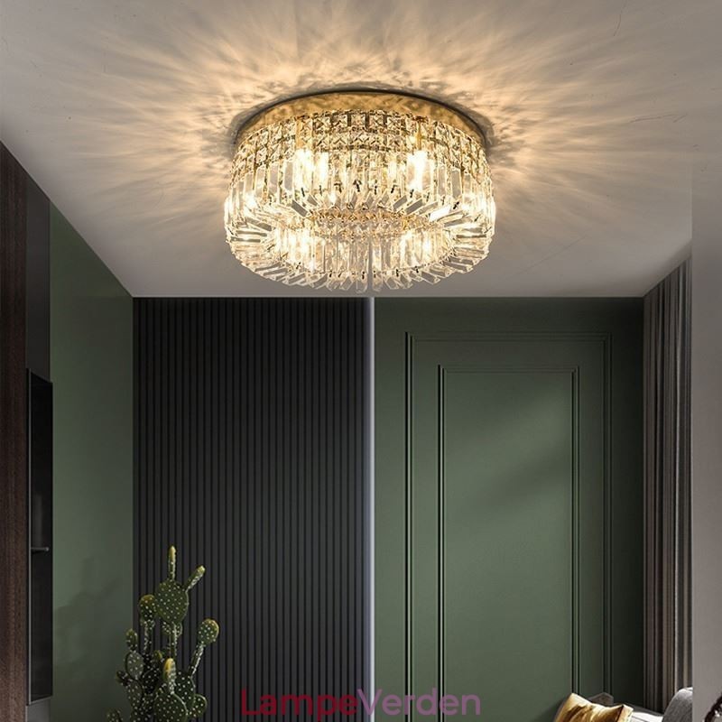 Moderne Elegant Loftslampe Flush Mount Crystal Loftslampe