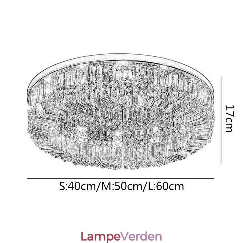 Moderne Elegant Loftslampe Flush Mount Crystal Loftslampe