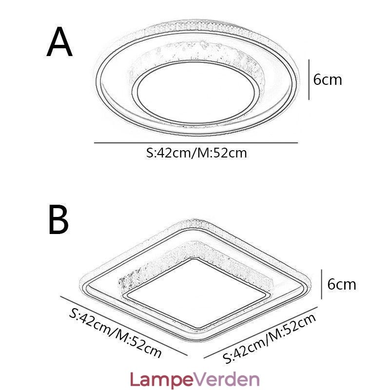 Krystal loftslampe Kreativt loftslys
