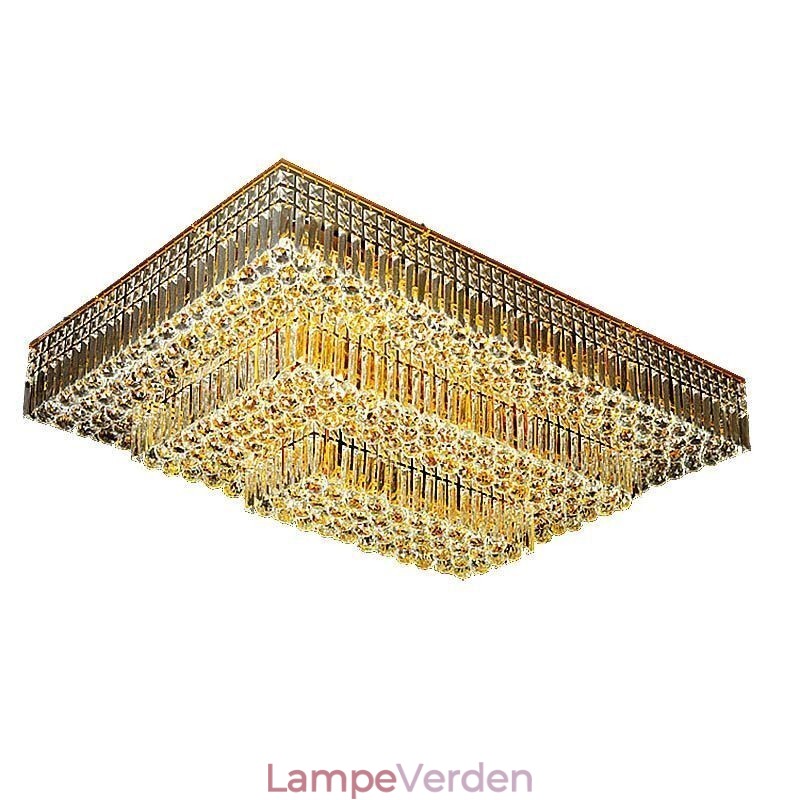 Moderne Flush Mount Tre-Etagers Krystal lysekrone