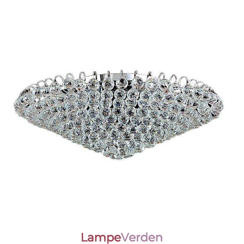 Europæisk stil Krystal Flush Mount Runde Form Loftslampe