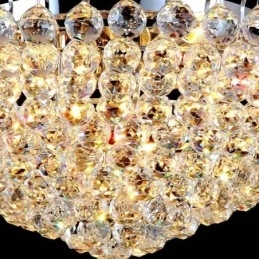 Europæisk stil Krystal Flush Mount Runde Form Loftslampe