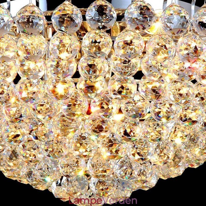 Europæisk stil Krystal Flush Mount Runde Form Loftslampe