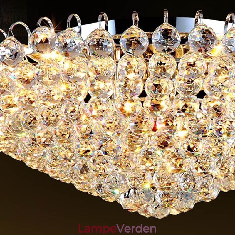 Europæisk stil Krystal Flush Mount Runde Form Loftslampe