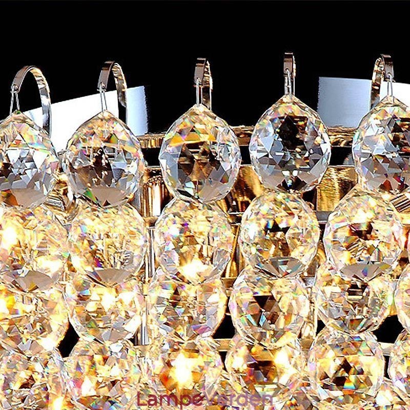 Europæisk stil Krystal Flush Mount Runde Form Loftslampe