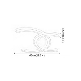 Moderne Simple Flush Mount Letter C akryl loftslampe
