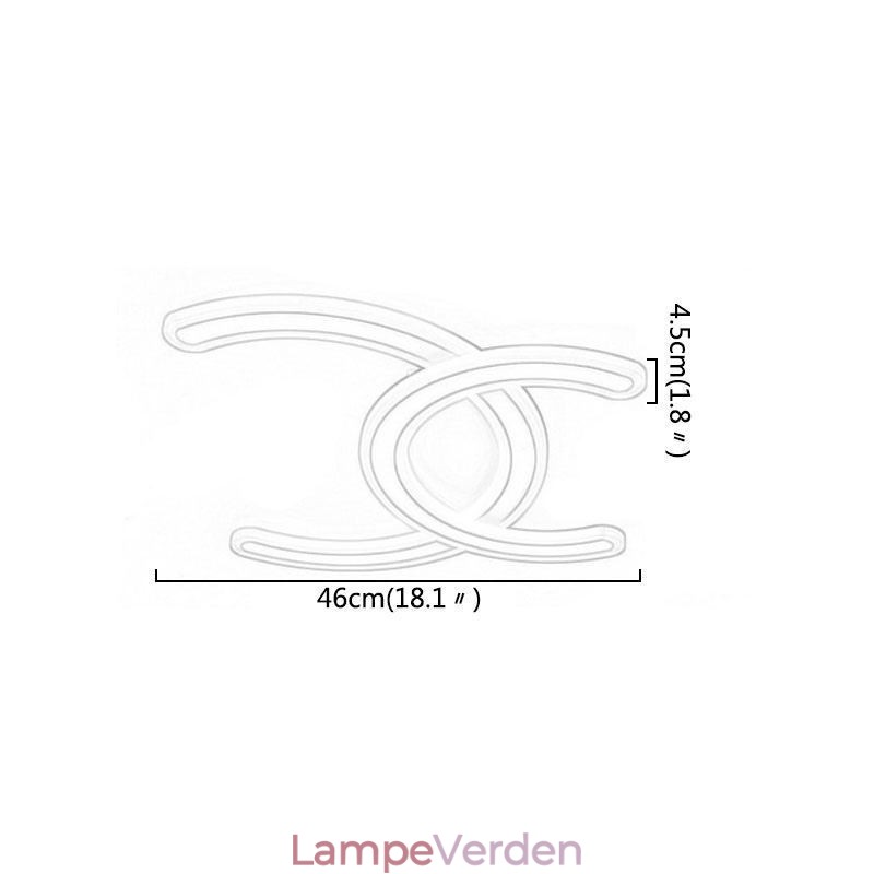 Moderne Simple Flush Mount Letter C akryl loftslampe