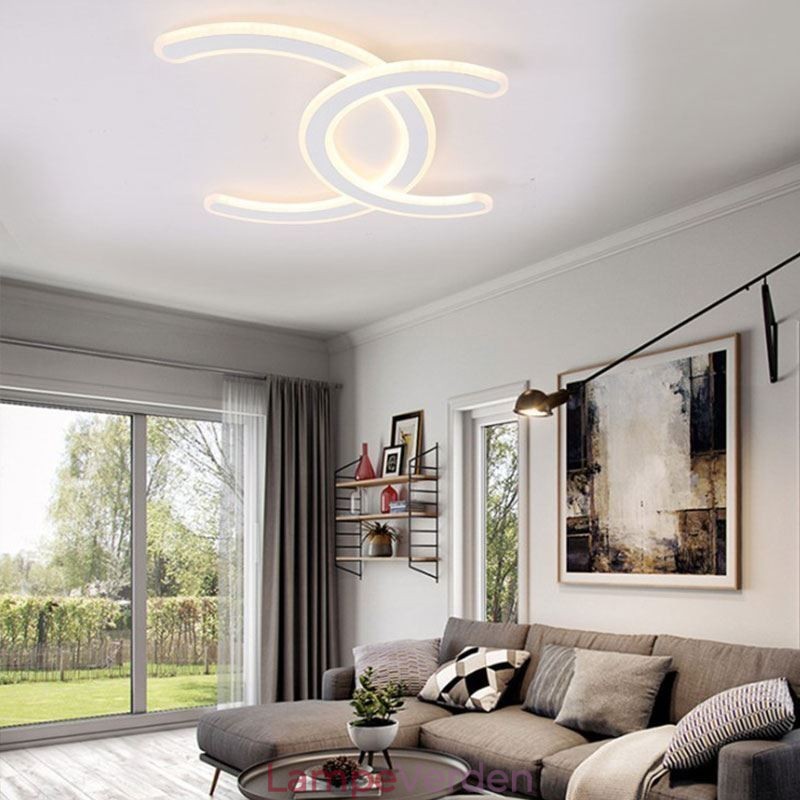 Moderne Simple Flush Mount Letter C akryl loftslampe