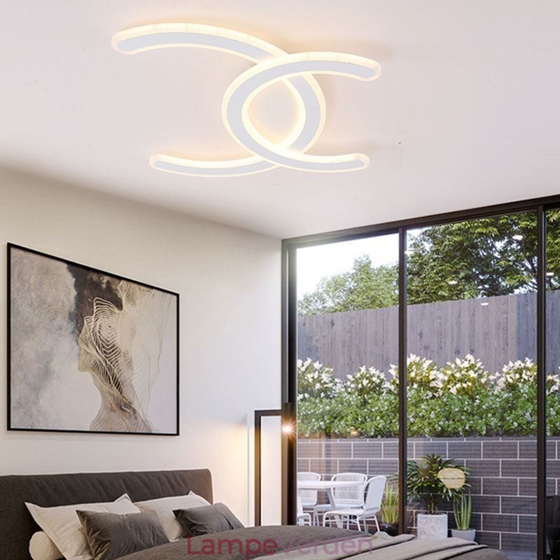 Moderne Simple Flush Mount Letter C akryl loftslampe