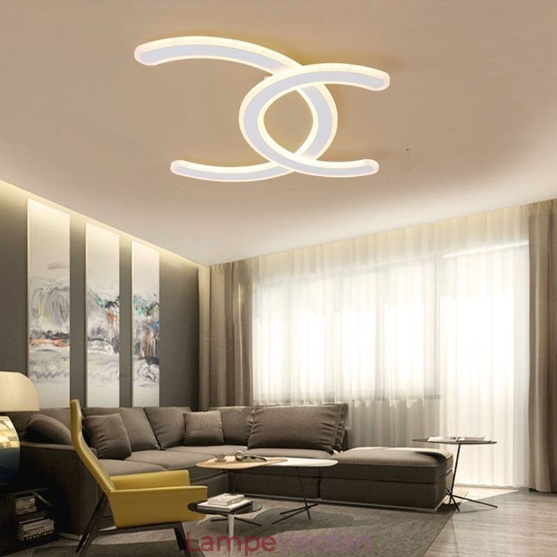 Moderne Simple Flush Mount Letter C akryl loftslampe
