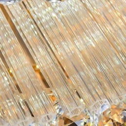 Europæisk Flush Mount Firkantet Krystal lysekrone