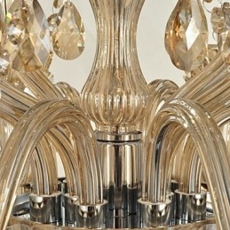 Moderne moderne lysekrone i krystalglas