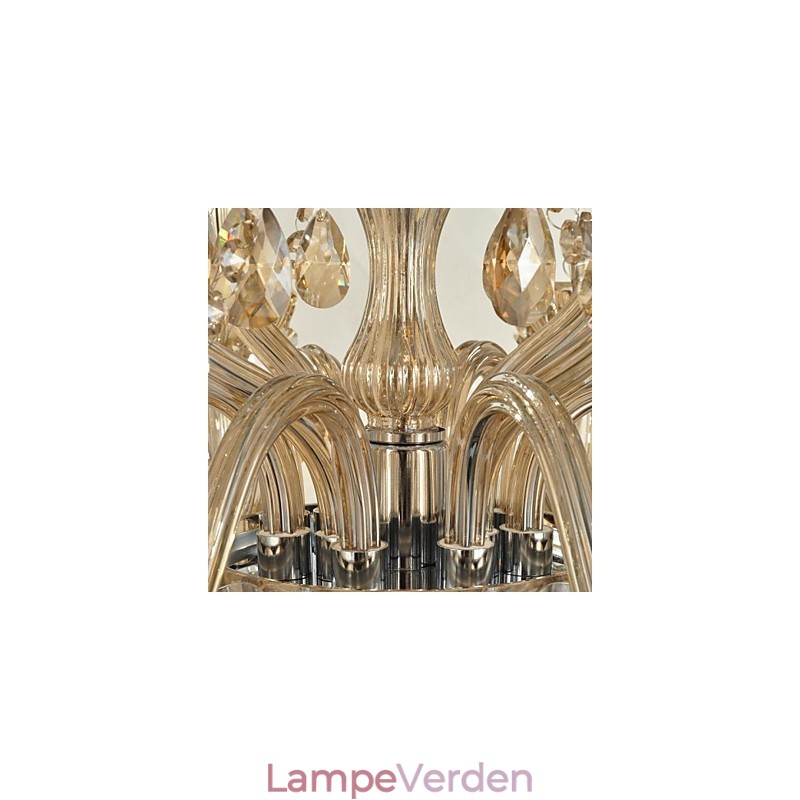 Moderne moderne lysekrone i krystalglas