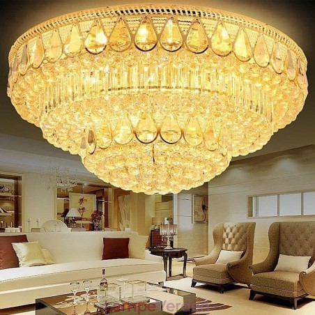 Luksus Flush Mount Crystal Ceiling Light Rund Light Luksus Flush Mount Crystal Ceiling Light Rund Light
