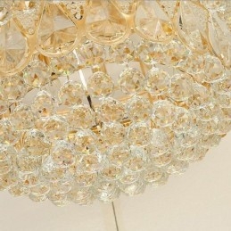 Luksus Flush Mount Crystal Ceiling Light Rund Light