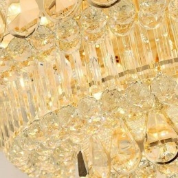 Luksus Flush Mount Crystal Ceiling Light Rund Light