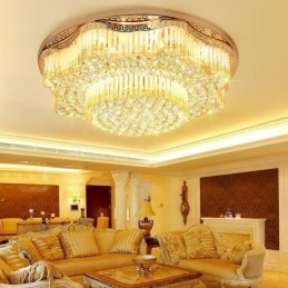 Moderne Flush Mount Crystal Ceiling Light Luksus rund belysning