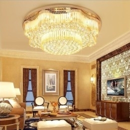 Moderne Flush Mount Crystal Ceiling Light Luksus rund belysning