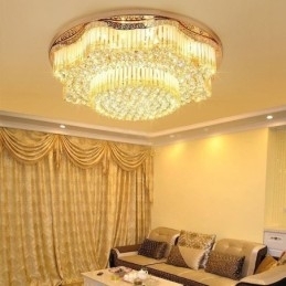 Moderne Flush Mount Crystal Ceiling Light Luksus rund belysning