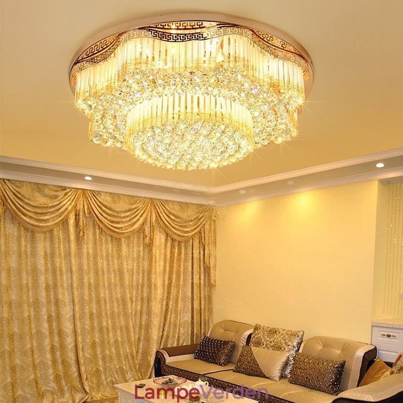 Moderne Flush Mount Crystal Ceiling Light Luksus rund belysning