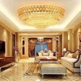 Flush Mount Crystal Modern Simple Ceiling Light Kreativ rund belysning
