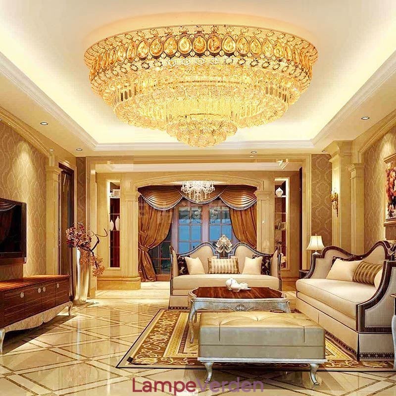 Flush Mount Crystal Modern Simple Ceiling Light Kreativ rund belysning