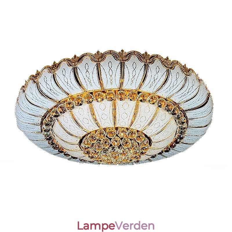 Moderne Simple Flush Mount Crystal Ceiling Light Rund