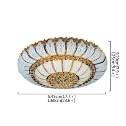 Moderne Simple Flush Mount Crystal Ceiling Light Rund