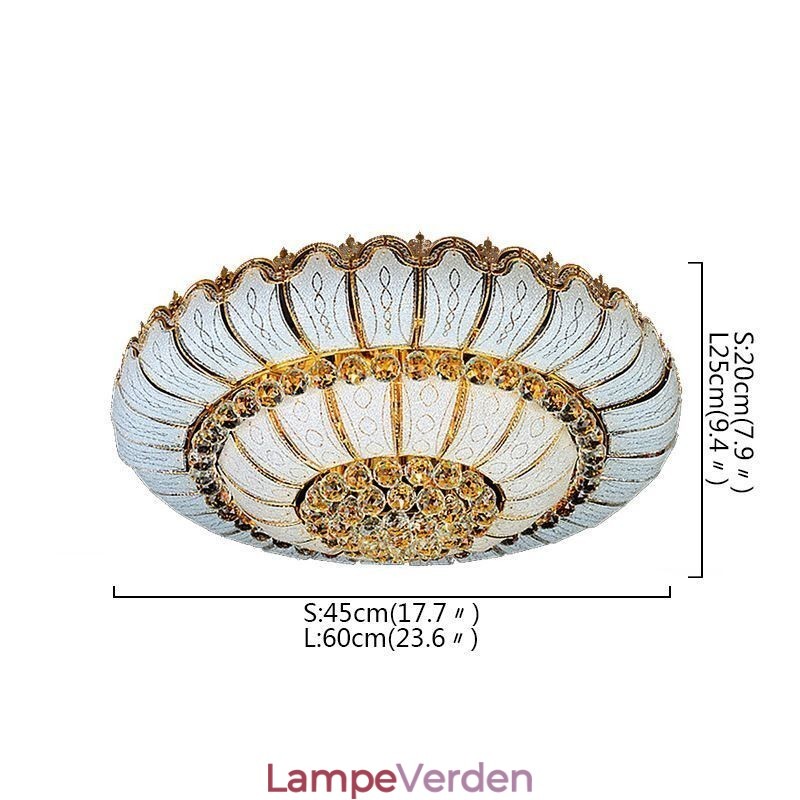 Moderne Simple Flush Mount Crystal Ceiling Light Rund