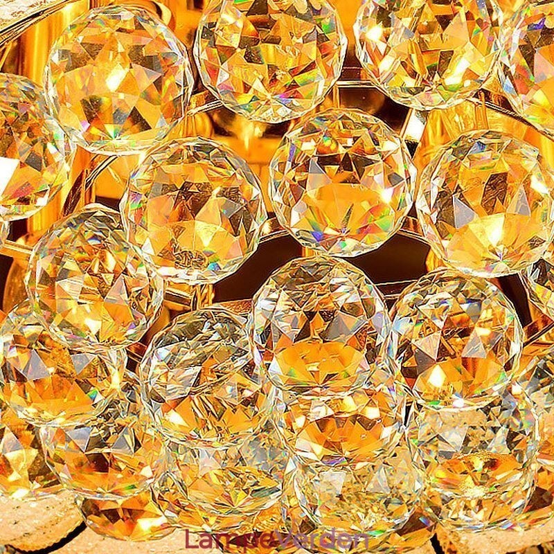 Moderne Simple Flush Mount Crystal Ceiling Light Rund