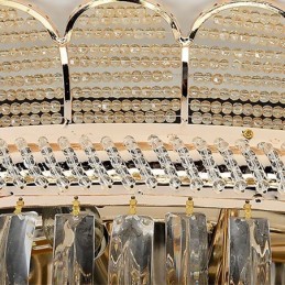 Luksus krystal loftslampe Guld Flush Mount rund belysning