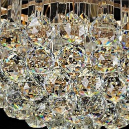 Luksus krystal loftslampe Guld Flush Mount rund belysning