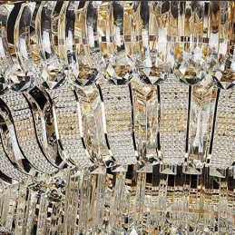 Luksus krystal loftslampe Guld Flush Mount rund belysning