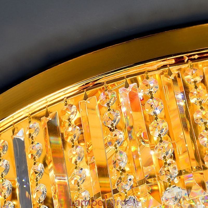 Graceful Flush Mounted Light Guld Krystal Loftslampe