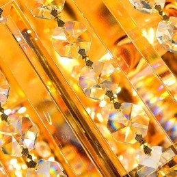 Graceful Flush Mounted Light Guld Krystal Loftslampe
