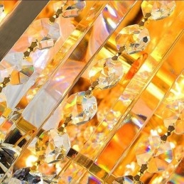 Graceful Flush Mounted Light Guld Krystal Loftslampe