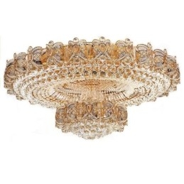 Moderne guldkrystal loftslys Rund Flush Mount-belysning