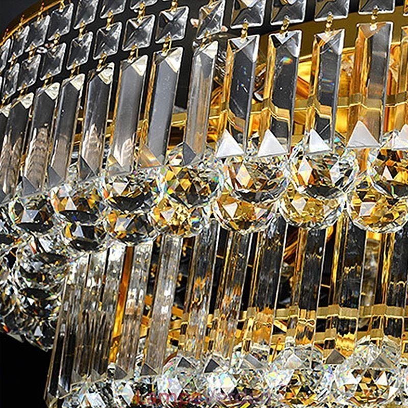 Flush Mount Crystal Ceiling Light European Oval Light